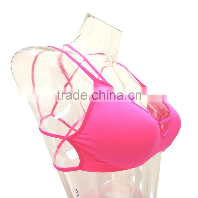 2016 strappy fitness bra women underwear sports wear lingerie seamless sexy bra