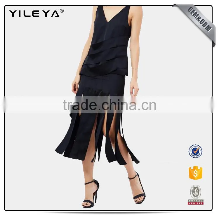 High Slit Maxi Dress Elegant Hollow Out Evening fashion dreese Long Dress