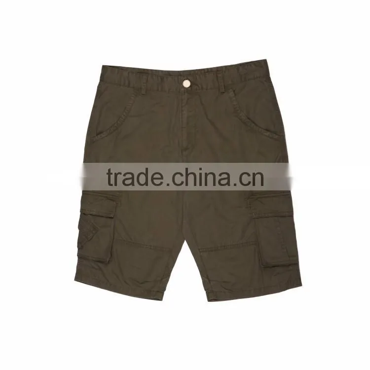 2016 100% cotton army green cargo pants quick dry pocket square box design match cargo shorts for men