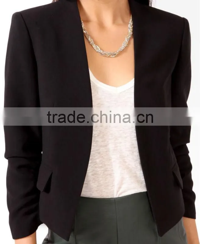 Ruched Sleeve Blazer
