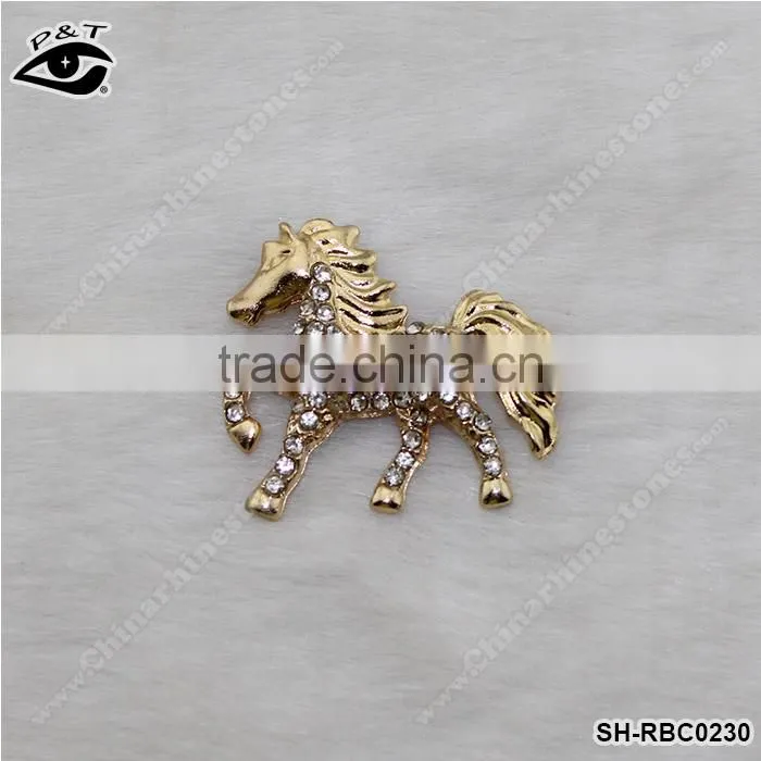 Horse Shaped Rhinestone brooch pin Cute Animal Design rhinestone brooch pins for clothing decoration
