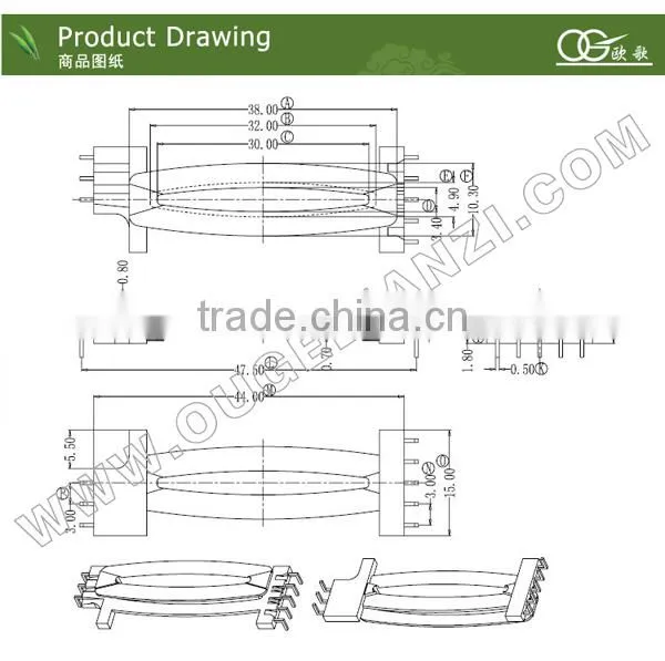 plastic coil bobbin edr3209,hot sale