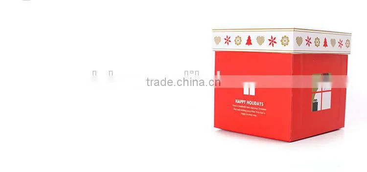 Lot of 4 Small Nesting GIFT BOX Boxes CHRISTMAS Present (Polar Bear Santa Claus Gloves Snowman) NEW