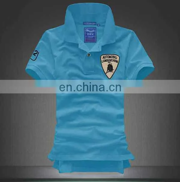 custom white emboridery cotton polo shirt