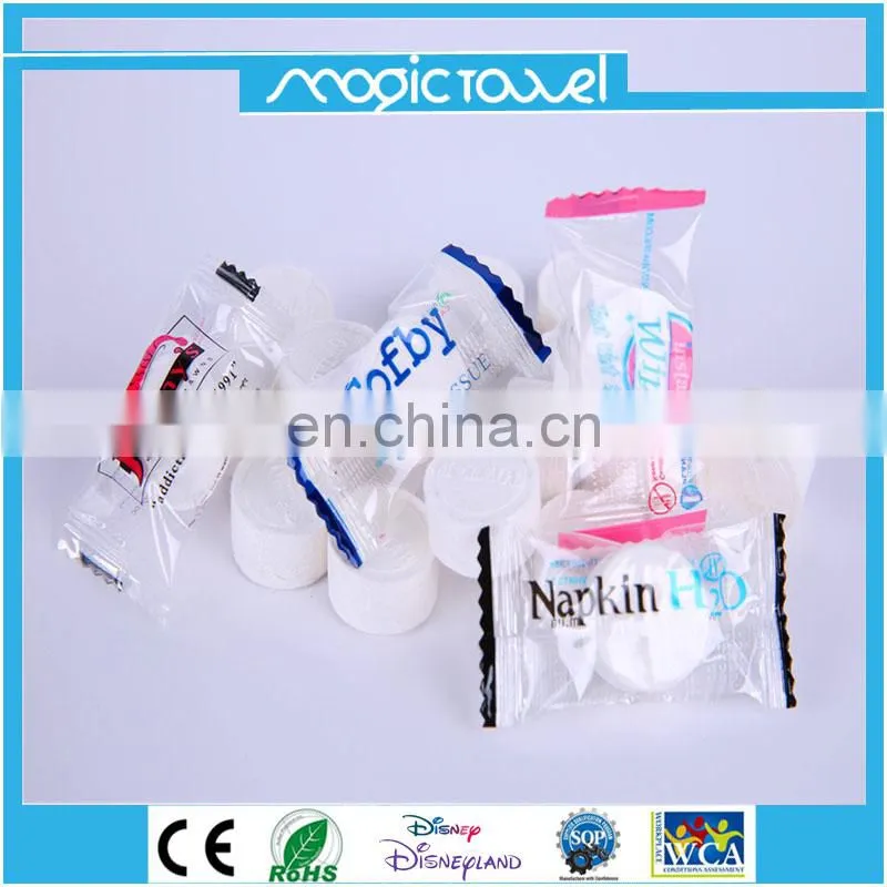 eco-friendly Non-woven Compressed Tissue promotional gift