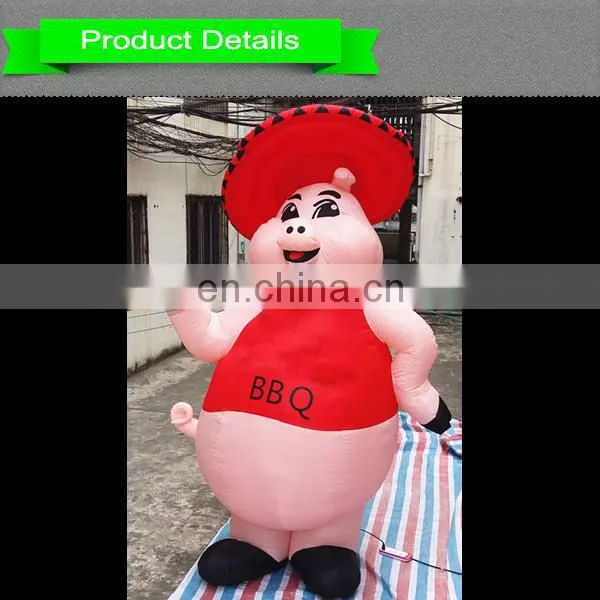customized make giant inflatable stand pig for advertising
