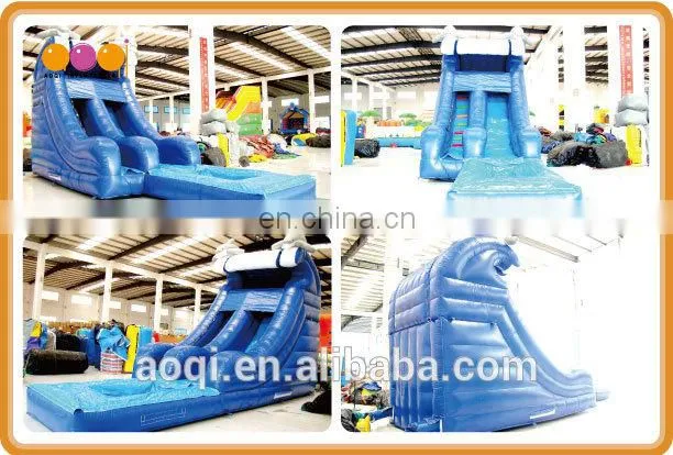 AOQI products cheap inflatable water slide commercial outdoor inflatable slide with free EN14960 certificate