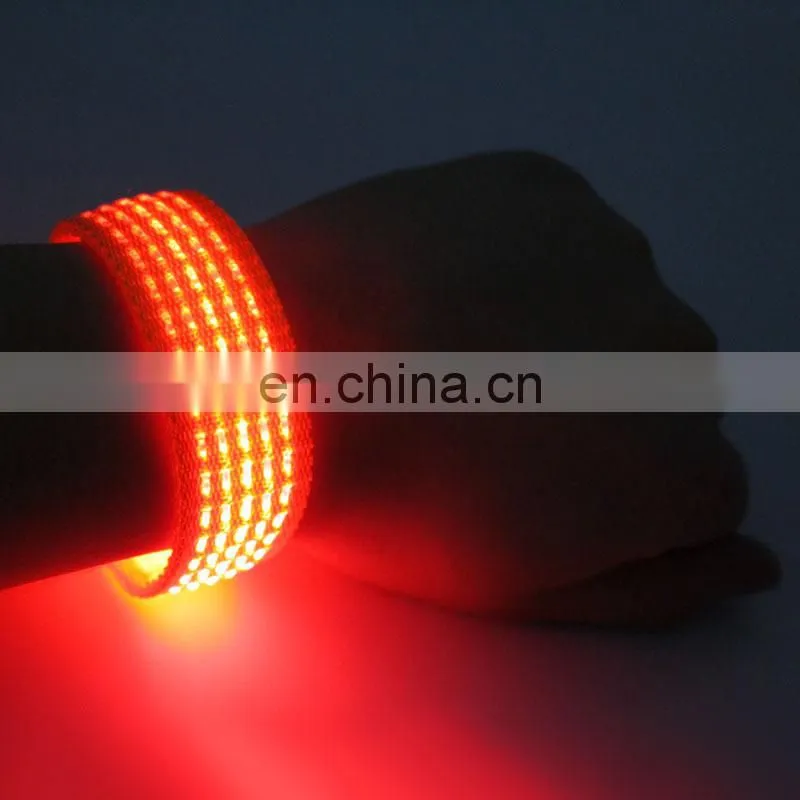 Hot sale flashing led wristbands led nylon wristband led light up wristband