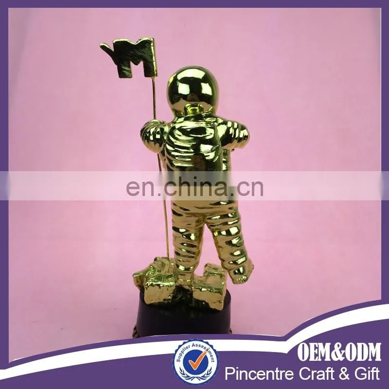 custom metal MTV trophy replica in store with round base