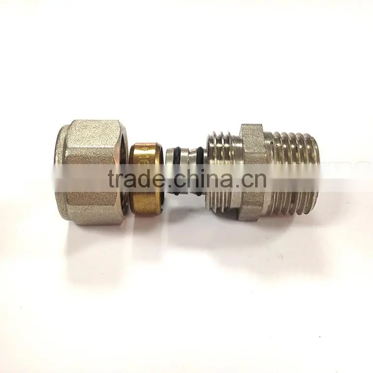 China factory high quality TM-100 male straight screw fitting brass fitting for PAP pipe