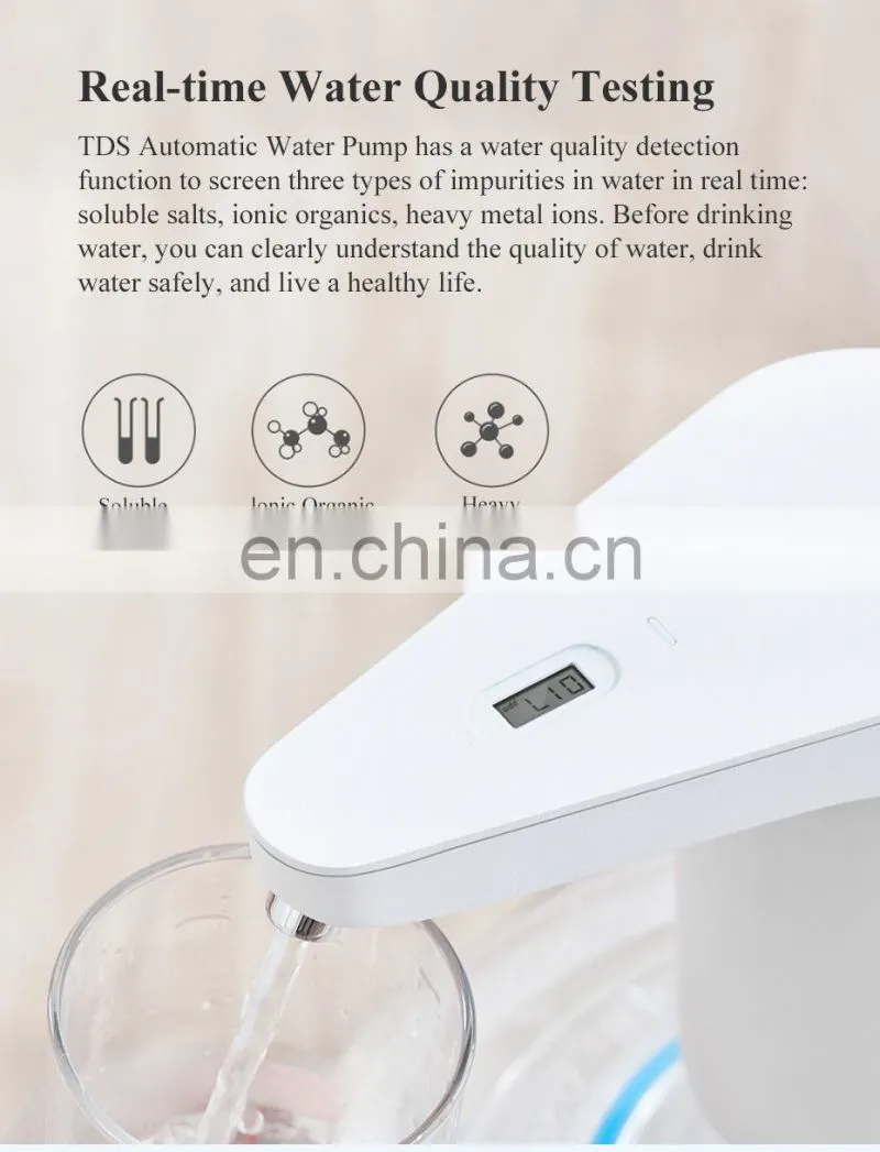 Original Xiaomi Xiaolang TDS Automatic Touch Portable Water Pump Wireless USB Rechargeable Electric Dispenser