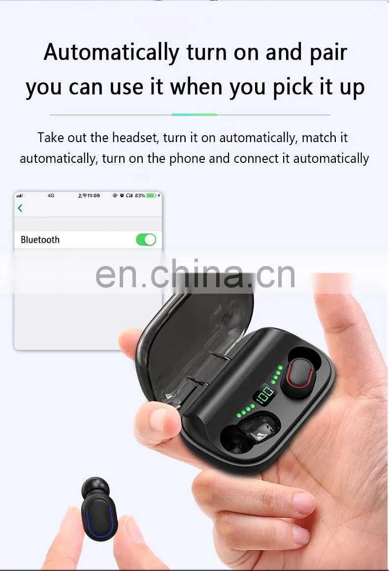 earphone headphone Version 5.0 High Quality 2021 Amazon Top Seller Wholesale Cellphone Headset Earbuds Wireless stereo earphone