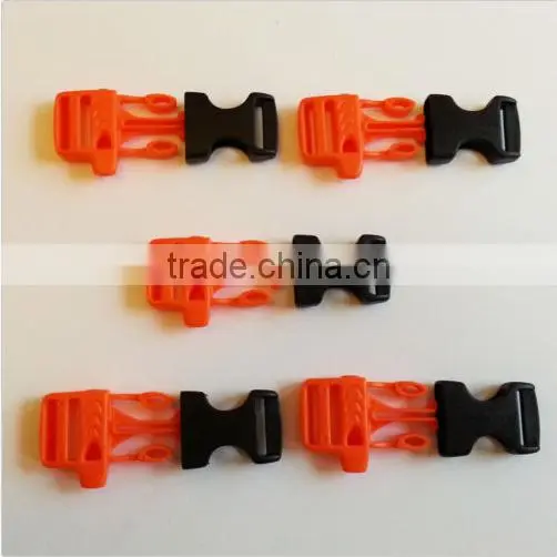 5 Pcs 5/8" Emergency Survival Side Release Whistle Buckles For Paracord Bracelet