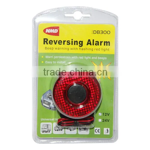 Red light car reverse light flash with beep alarm to warn people or animal when backup
