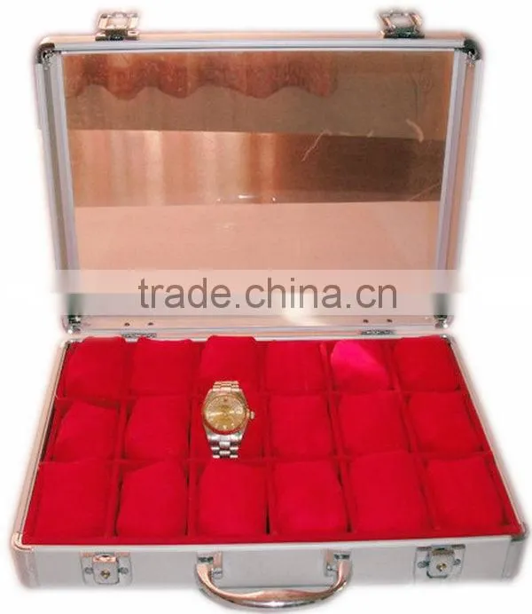 2015 aluminum profile fireproof shell aluminum wine case box with lock and handle