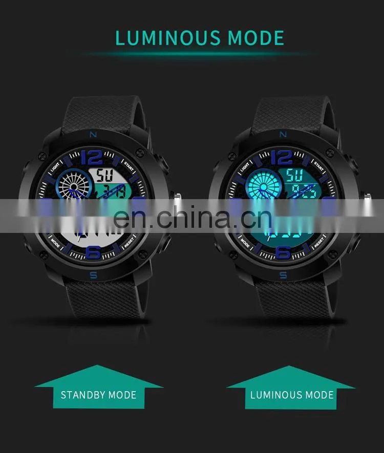 SANDA 762 New Model Men Wristwatch Branded Digital Analog Week Day Showed Silicone Current Watch