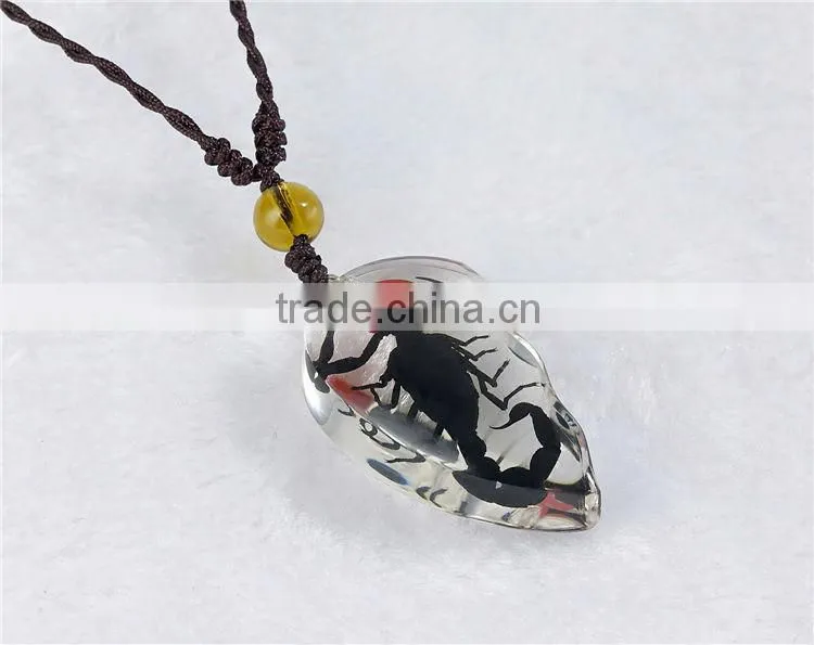 Real insect flower sea life embedded Wholesale fashion women necklace