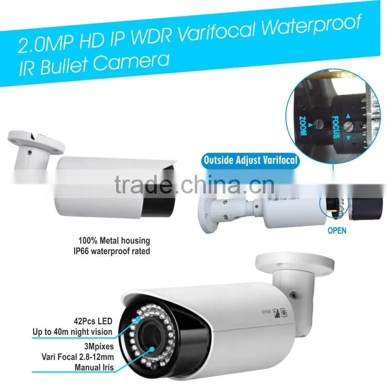 NEW 3516A CCTV Product Camera H.265 1080P Spuer 120DB 120 WDR IR Color Bullet IP Camera