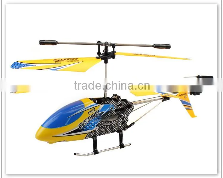 F102 3.5 CH IR RC Helicopter Mini Metal Remote Control Helicopter Gyro RTF