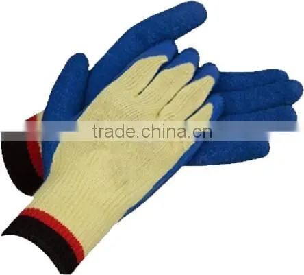 10 gauge cotton knitted latex coated gloves