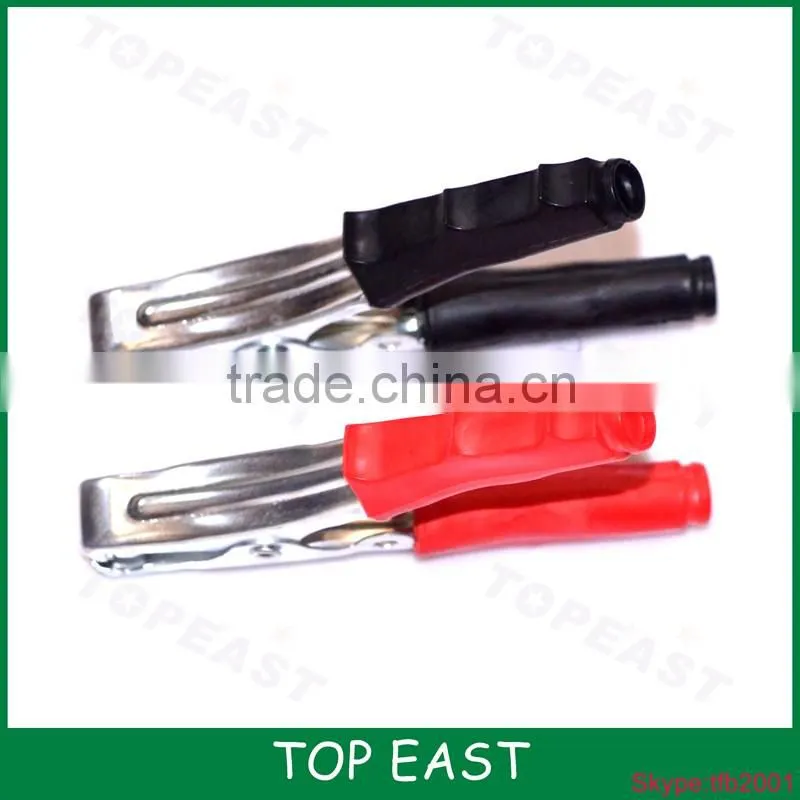 HIGH QULITY battery clamp with terminal ring RED BLACK COLOR