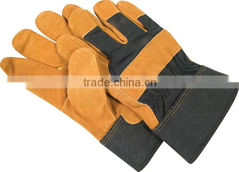 10.5" Cow Split Leather Full Palm Working Gloves