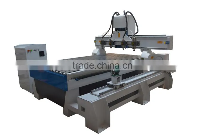 2016 precision double z-axis 6 heads 3d carving wood cnc router