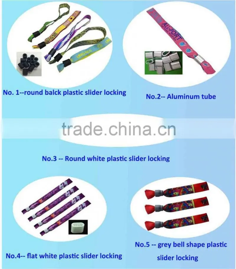 personalized events fabric woven wristbands on promotion