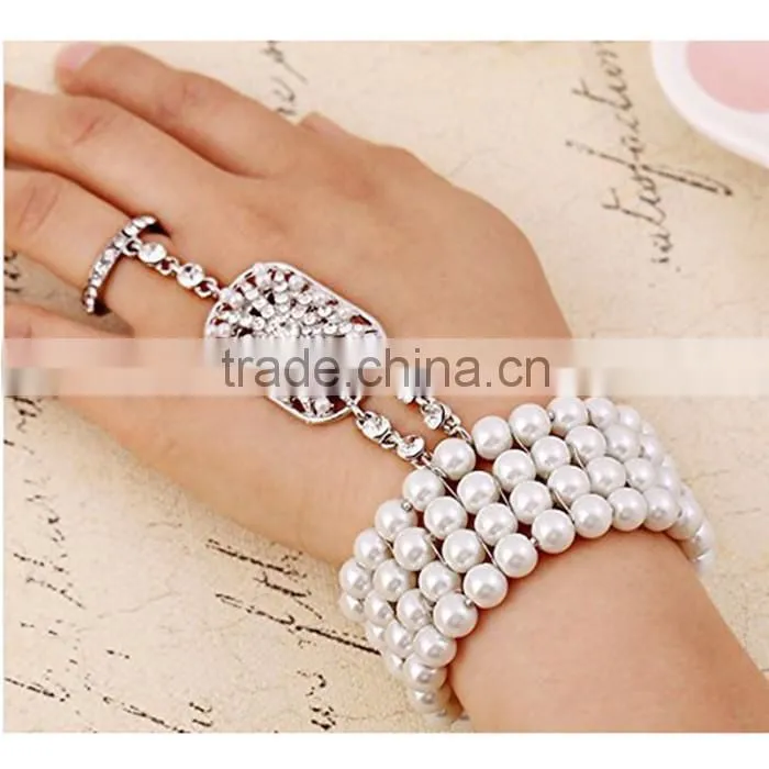 White color China artificial pearls necklaces Factory