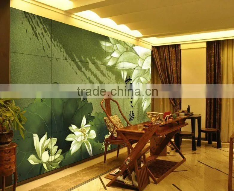 Customized Design Wonderful Printing For Glass High Quality TV Background Glass Wall