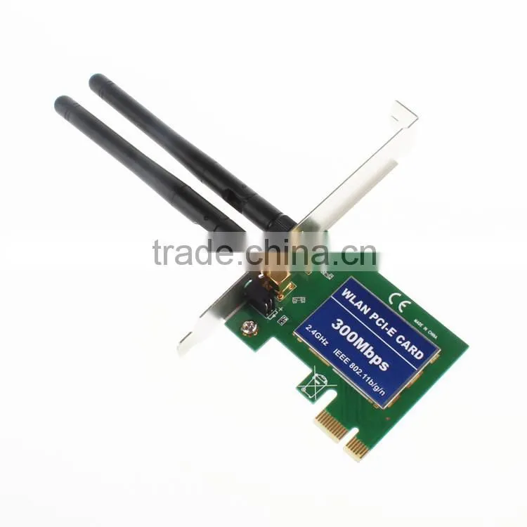Mini 2T2R 2dBi Built in Wlan PCI-E Card Wireless 300Mbps RT5392 WiFi USB Dongle with External Antenna