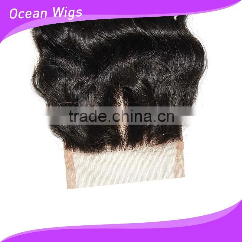 cheap lace closure, deep wave, ntural color