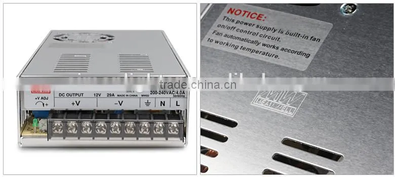 350W 12V Mean Well Switch Mode Power Supply NES-350-12 Single Output UL Approved