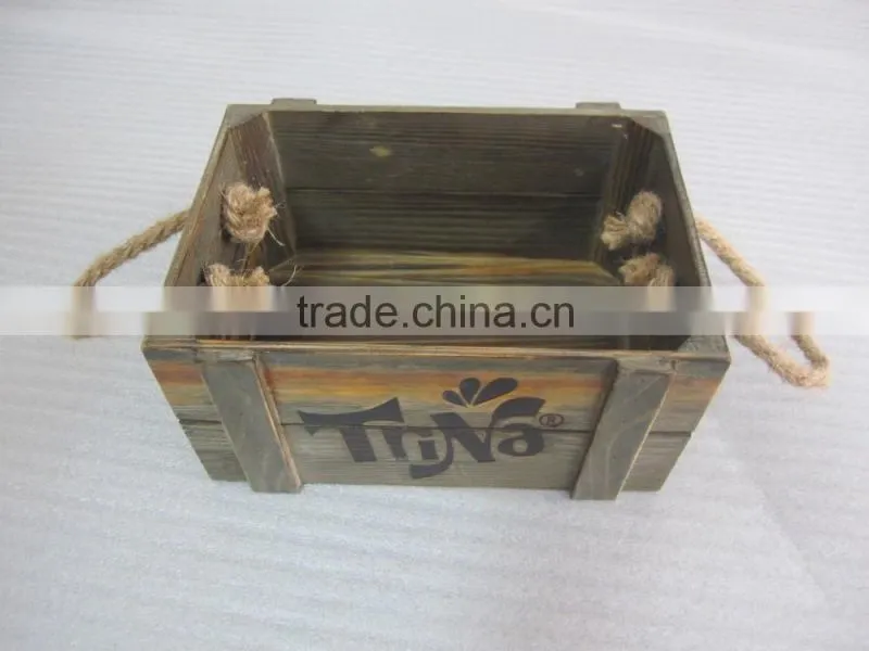 wooden handmade high quality outdoor wooden flower planter pot trays