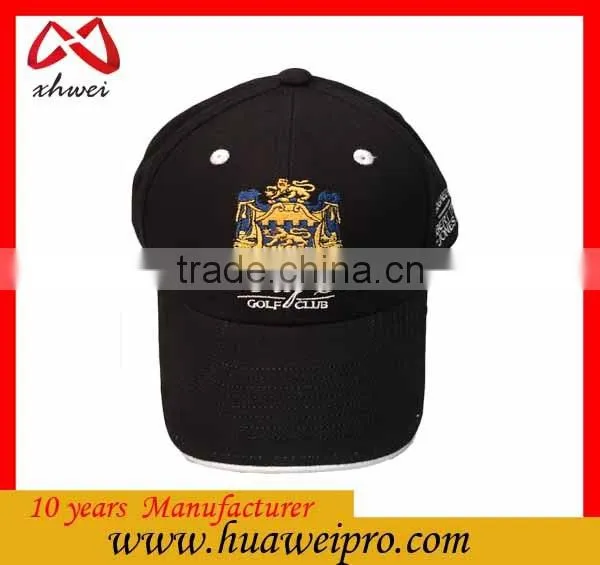 Guangdong factory oem 3d emroidery baseball caps and hats/fashion golf cap