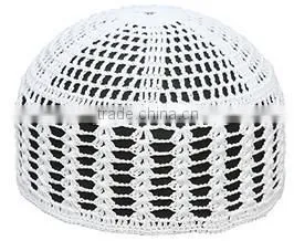 Manufacturers wholesale high quality white handmade Islam hat
