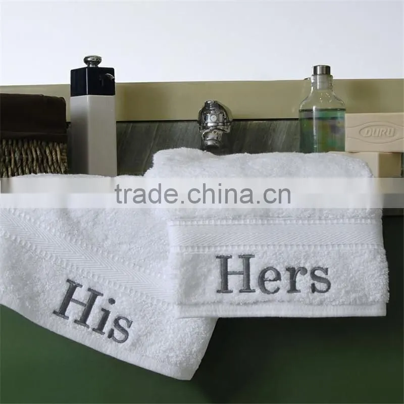 hers and hers towels wholesale his and hers towel 100% cotton Gift Set