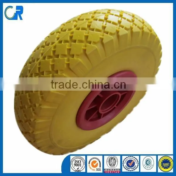 Manufacturer high quality 3.00-4 260x85 pu foam solid wheel