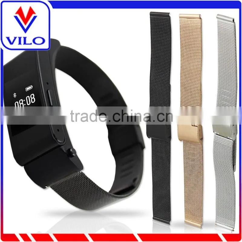 Stainless Steel Replacement Watch Band Strap fixing For Huawei B2 Talkband Gold Black