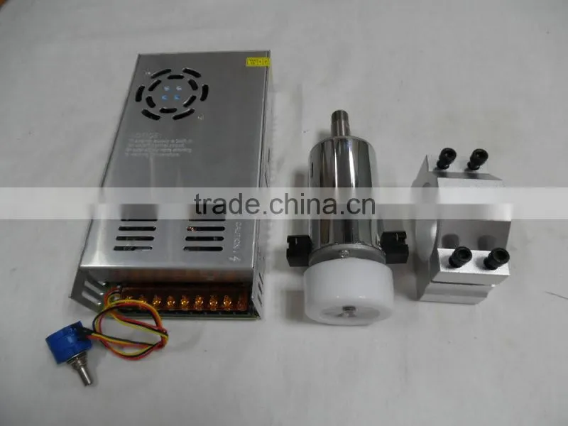 9000rpm 0.3kww ER11 48 volt DC spindle motor+power governor+52D mount bracket+12pcs collets