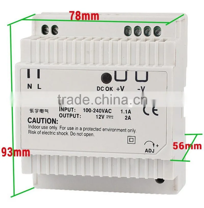 Factory outlet DR-30 12v single output power supply CE R0HS approved DIN rail 30w 12v AC input full range power supply