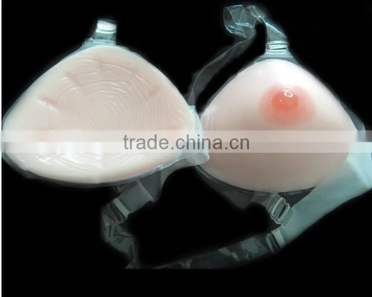 skin-friendly hypoallergenic triangle breast forms with strap 0.5kg-1.2kg/pair