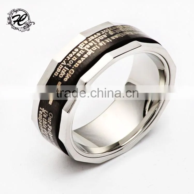 Custom cheap wholesale gold men stainless steel screw gear ring