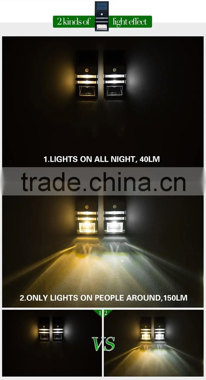 high quality IP65 85-256V Solar Power Fence Post Cap led Garden light outdoor Warm White
