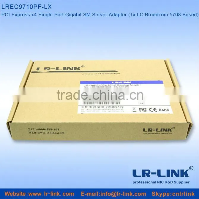 Lowest Price Broadcom 5708 PCIe x4 Optical Fiber Gigabit Card For Server Supports TOE