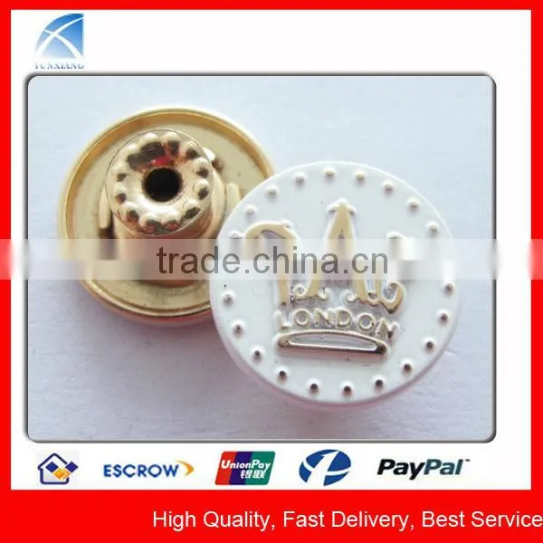 YX3013 Custom Shiny Engraved Metal Button Cover for Jeans
