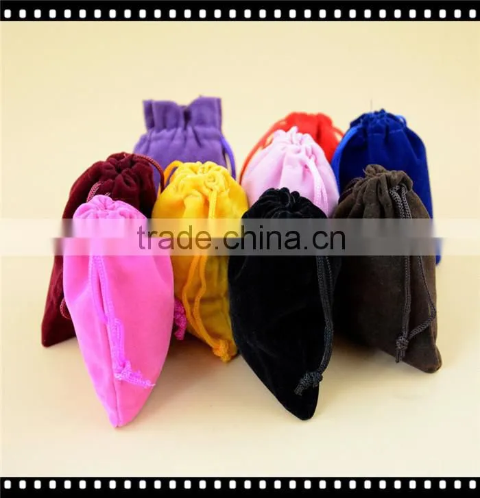 zipper black velvet bags