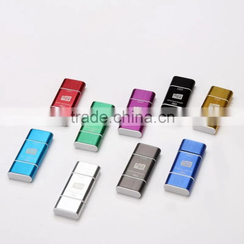 Aluminium Alloy Micro USB OTG Smart Card Reader