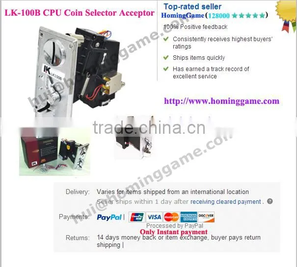 Coin Acceptor Machine Parts Multi Electronic Cpu Coin Selector / arcade Cabinet Accessories