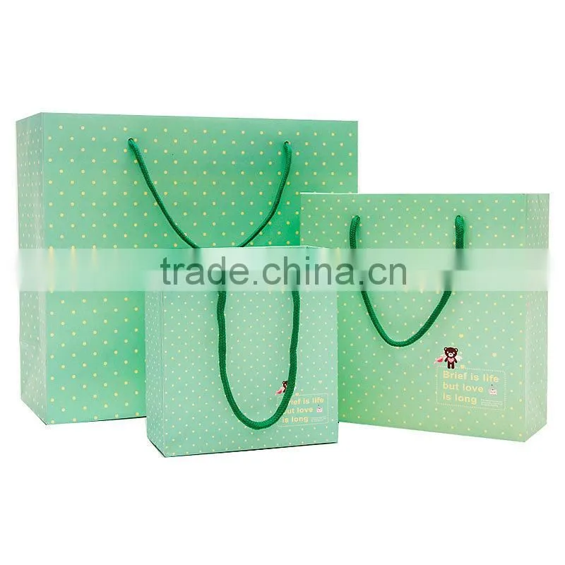 Soft color bag paper bag gift bag shopping paper bag high quality customized print your logo